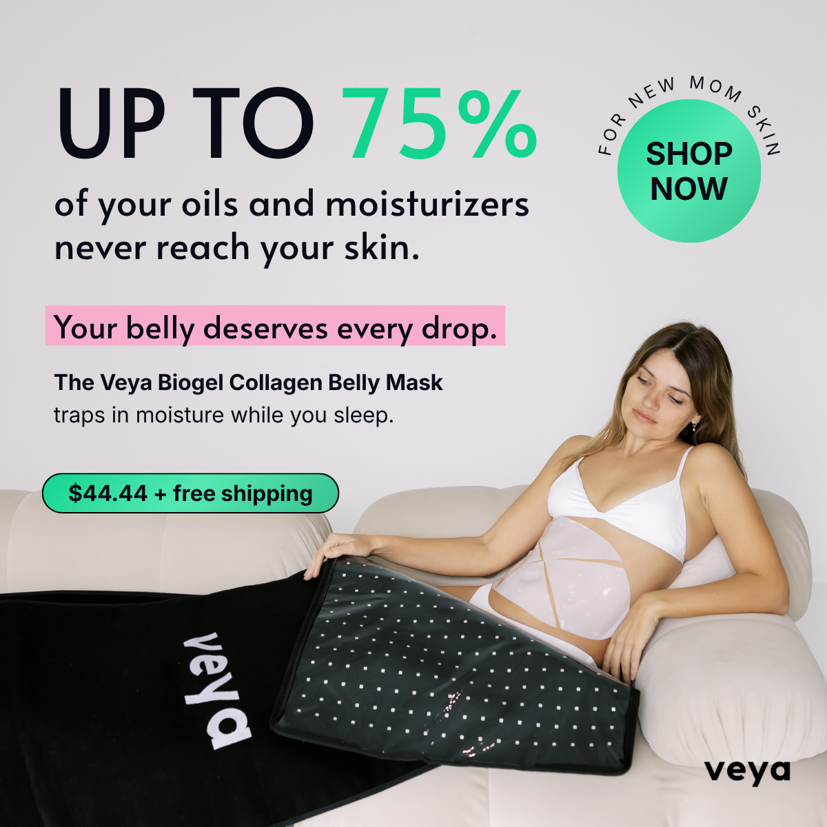 VEYA Collagen Belly Mask, belly self-care for new moms