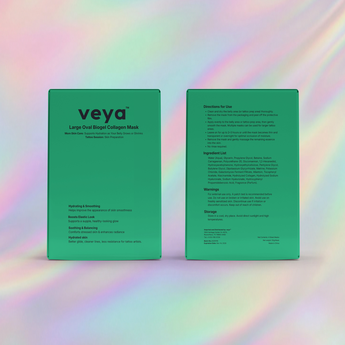 VEYA Biogel Collagen Belly Mask box packaging